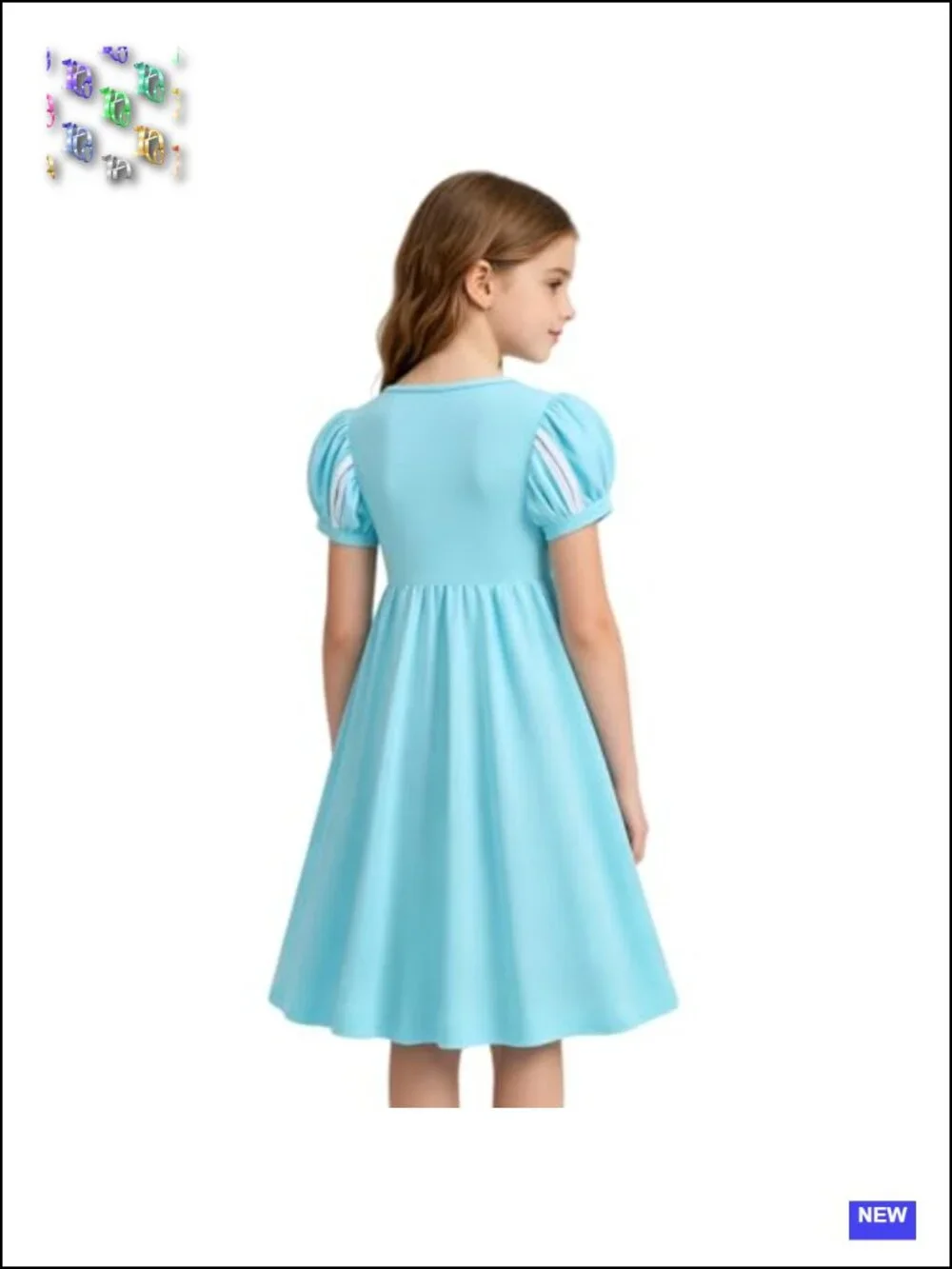 Girls Medieval Princess Dress Renaissance Costume with Flower Headband